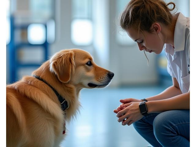 Dog and trainer in a focused private scent work session indoors